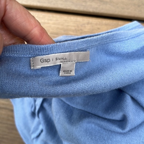 Gap Periwinkle Drop Shoulder Lightweight Sweater - Picture 7 of 13